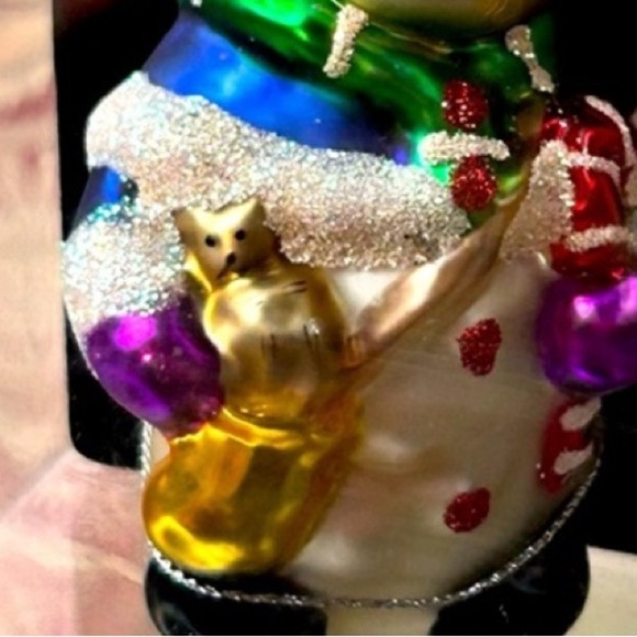 Vintage Christmas Ornament Handcrafted Glass‎ Jeweled Snowman Unique Treasures - Picture 6 of 17